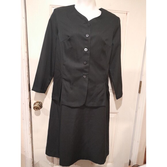 Woman Skirt Suit, Petite Black Sz 20P,, Vintage, Lined,NWT - Picture 1 of 9